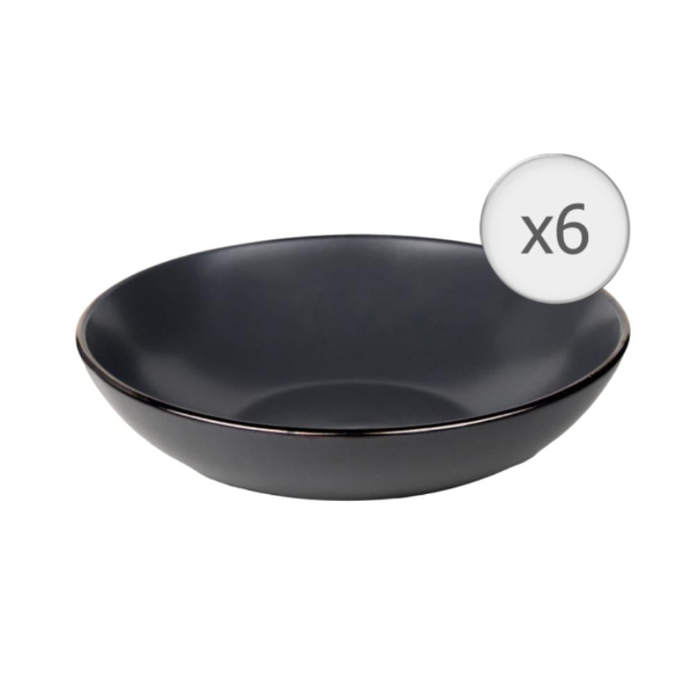 SET 6 FARFURII ADANCI, CERAMICA 20 CM, CALYPSO, ART OF DINING BY HEINNER